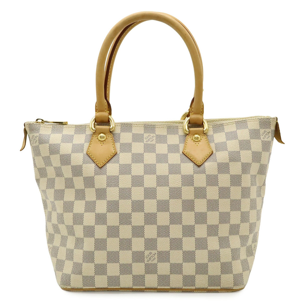 LOUIS VUITTON Damier Azur White Saleya Tote Bag Handbag